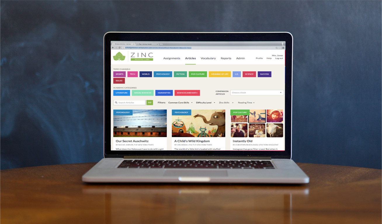 Sign In Zinc Reading Labs